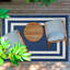 Tapis intérieur / extérieur bleu marine Aine-1004397867
