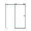 Porte de douche l 60 po x H 76 po en noir mat avec verre transparent - s'adapte aux aménagements de salle de bain, mouvement doux et silencieux, construction, garder au sec