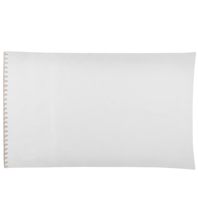 POPPY Pillow Case, King, white-aqua
