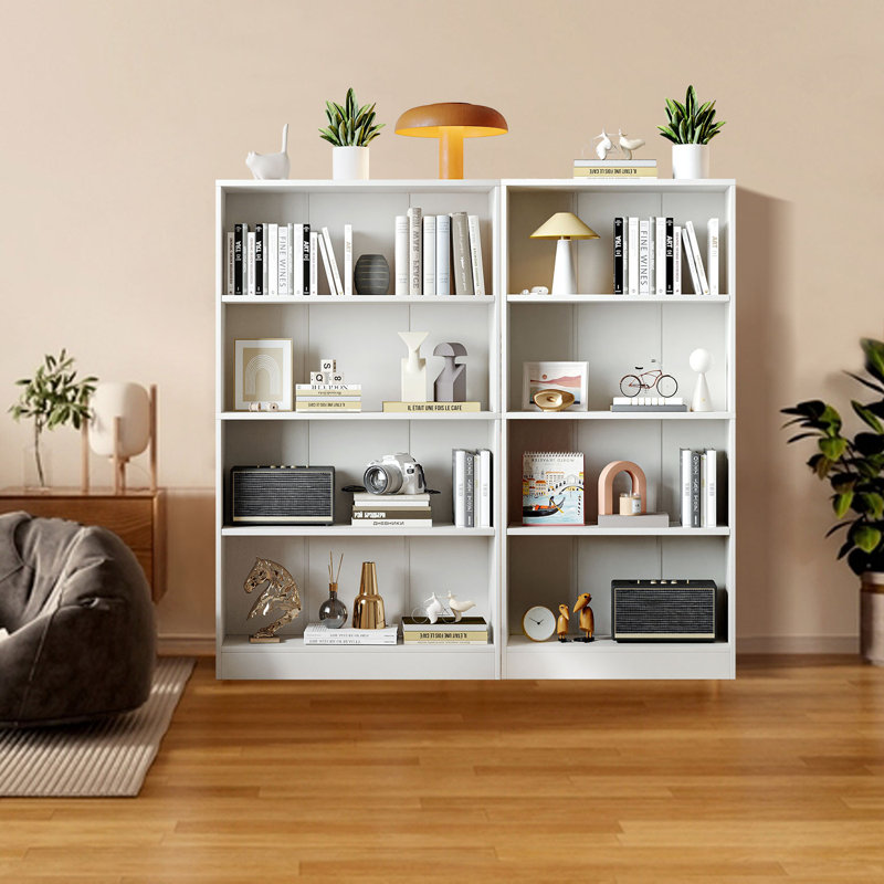 Jalacia Bookcase, (4 Shelves) 55" H x 31" W x 11" D, Grand White