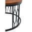 Table basse avec plateau rond en bois aggloméré et structure en métal de 27,5 po de style industriel pour le salon-129875512