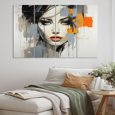 Fashion Geometric Silhouette II Fashion Wall Decor on Metal