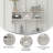 Thalha Wall Mounted Storage Rack with Upper Shelf, Wire Baskets, and Hooks-924157428
