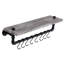Bathroom Wood Shelf Metal Wall Mounted Towel Bar