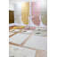 Tapis rose en coton 4 pi x 5 pi 11 po Handmade Novelty