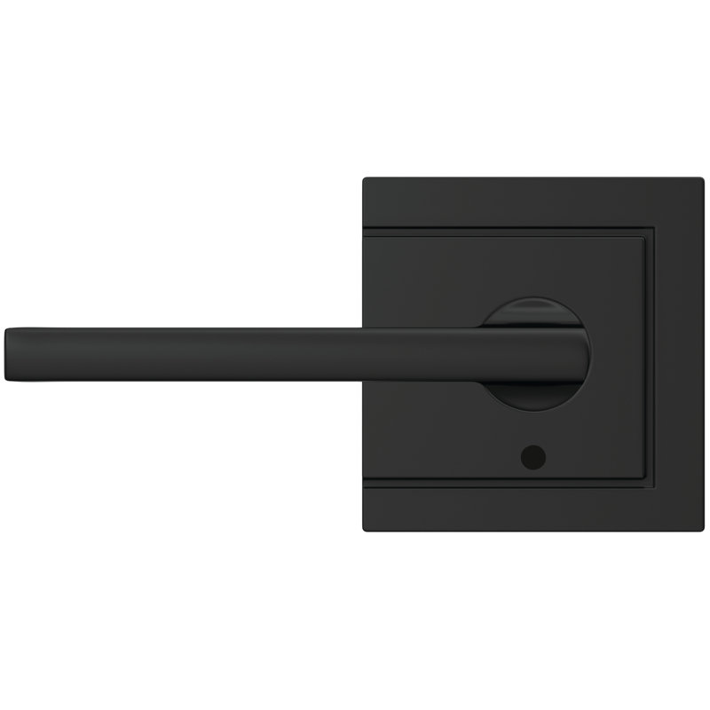 Custom Latitude Non-Turning Lever with Upland Trim, Matte Black