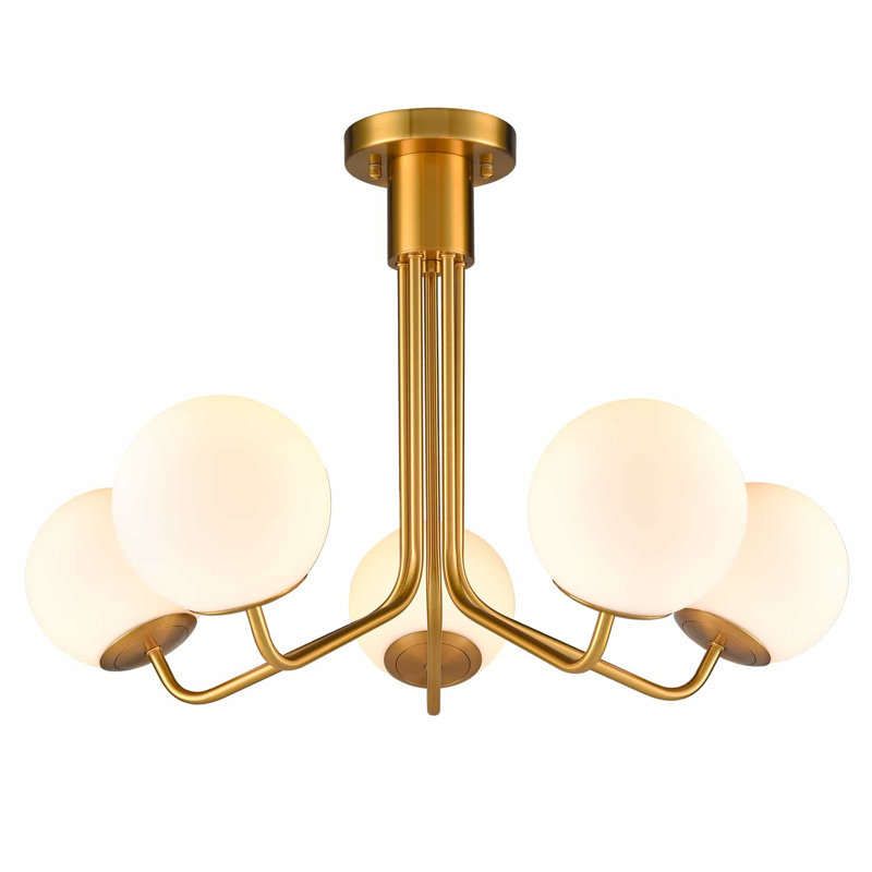 Glass Semi Flush Mount