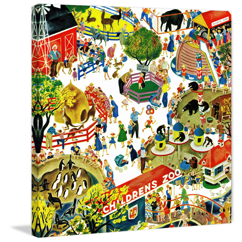 Childrens Zoo - Painting on Canvas, 81cm H x 81cm W