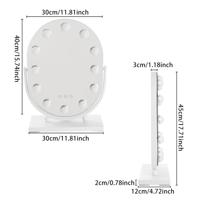 Metal Oval Floor Mirror