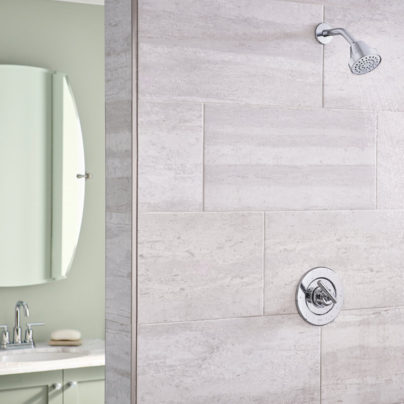 Garniture de robinet de douche à pression équilibrée avec poignée levier Gibson
