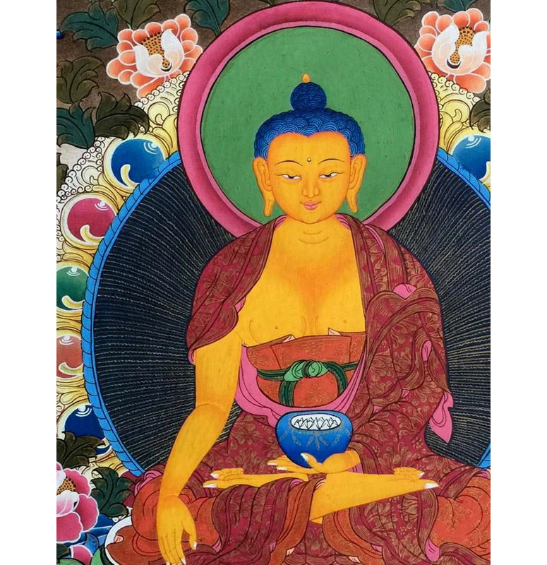 Bouddha Shakyamuni Thangka (Thangka sans brocart)