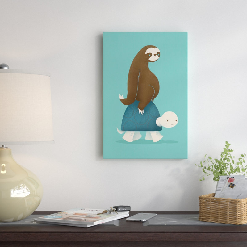 « slowe », impression sur toile, H 18 po x l 12 po x P 1,5 po, Toile tendue, Pas de tapis