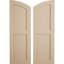 Timberthane deux panneaux plats égaux avec volets elliptiques en faux bois (par paire)-64374850-64374833-64374847
