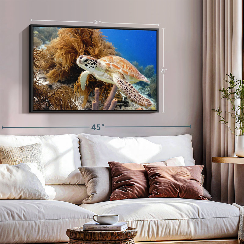 Turtle Reef Canvas Print, 21" H x 31" W
