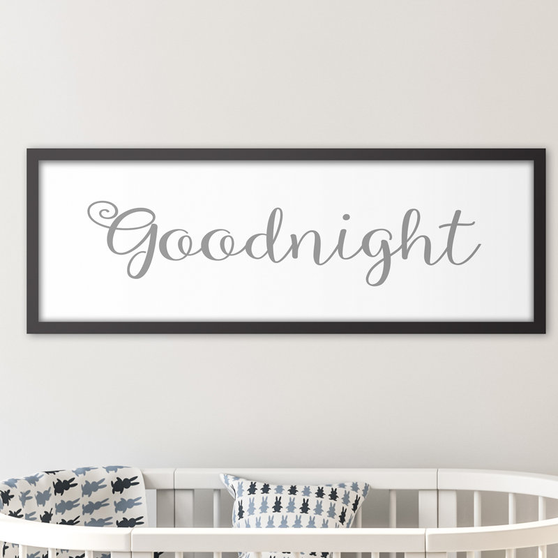 Décoration murale Bruning Goodnight Kids, Bleu, Toile tendue, H 12 po x l 36 po x P 1,25 po