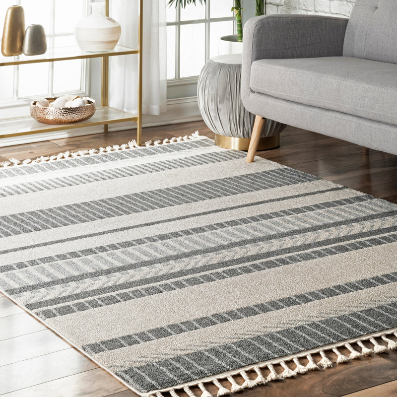 Tapis beige / gris Dirksen, Rectangle 5 pi x 8 pi