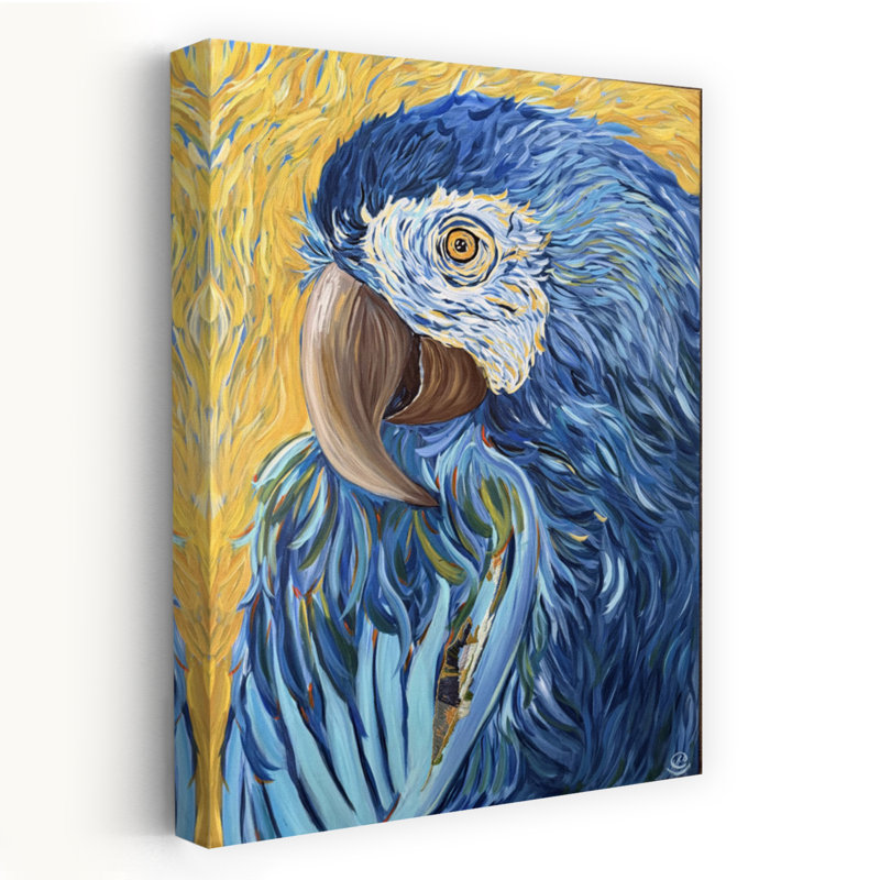 Art mural contemporain Mr. Blue, H 18 po x l 12 po