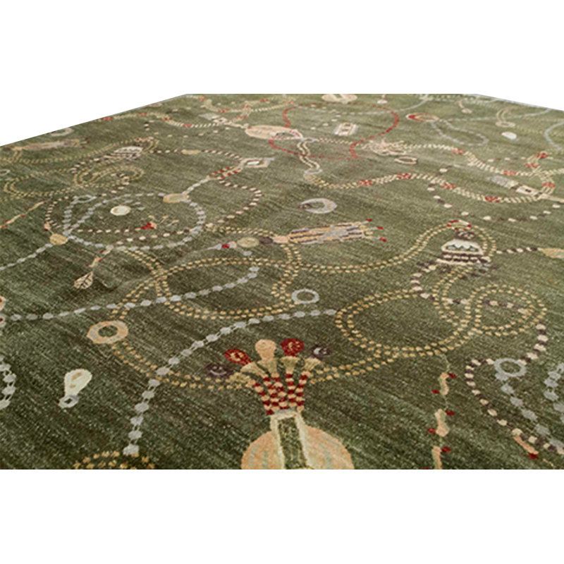 Hand Woven Wool Abstract Area Rug