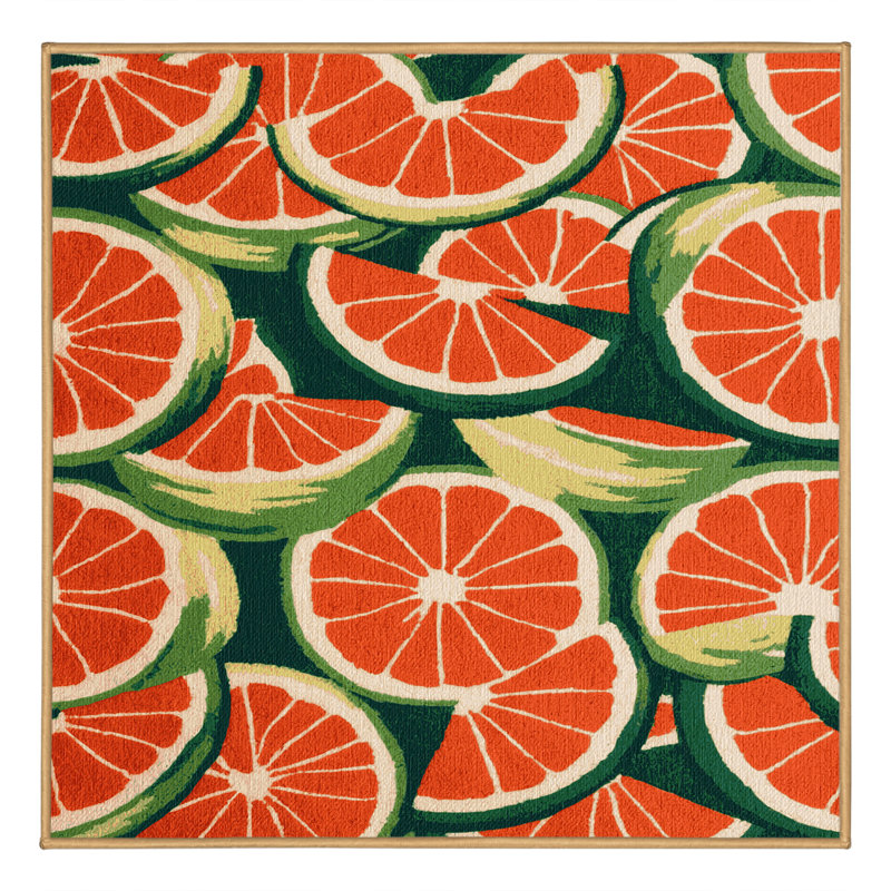  Tapis lavable pomelo, Carré 7 pi
