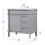 Ensemble de meuble-lavabo simple 32 po Readington-725109086
