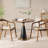 Nut-brown Round Solid Wood Dining table-1452377830