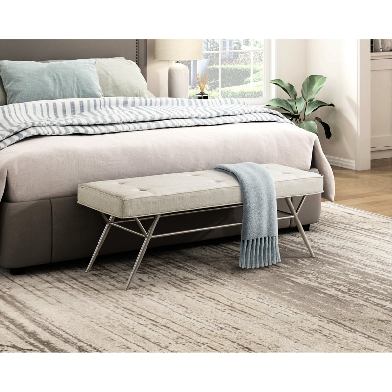 Banc contemporain tapissier Beige