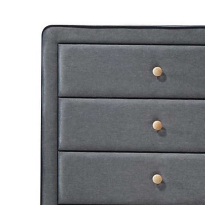 Commode en tissu gris clair