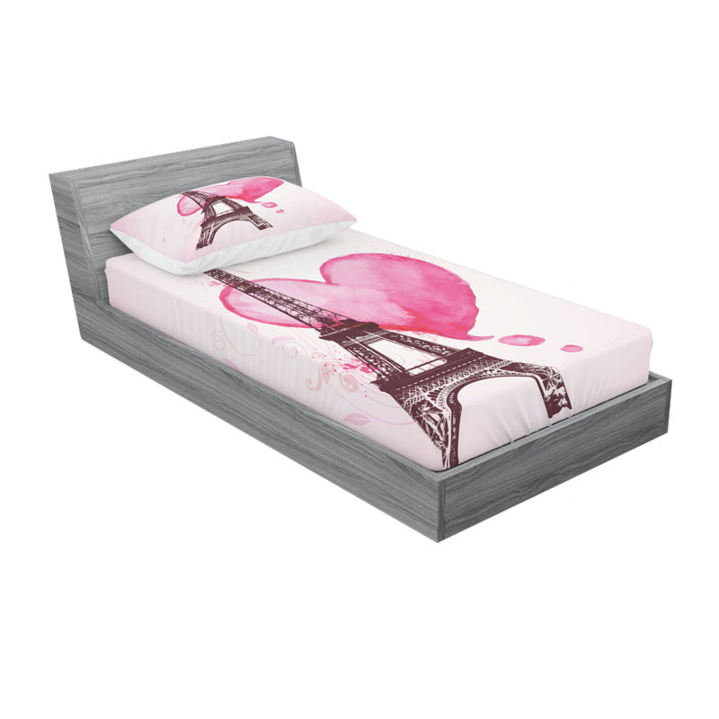Microfiber Sheet Set, Twin Sheet Set with Fitted Sheet