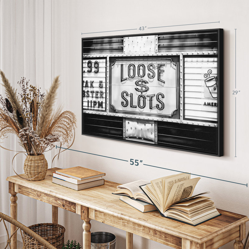 «Loose Dollar Machines à sous», H 29 po x l 43 po