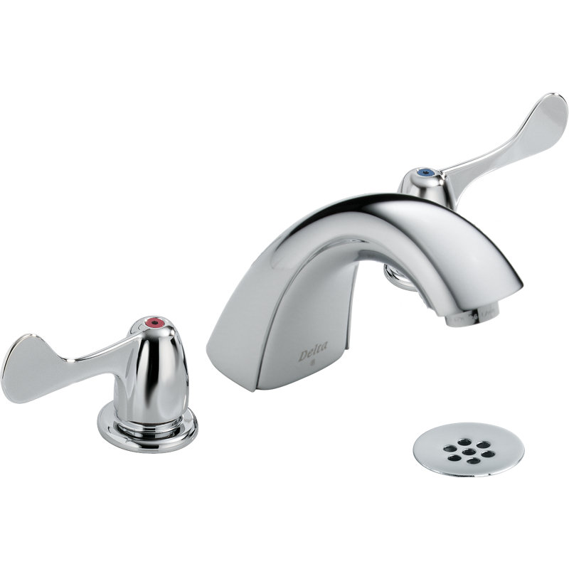 Robinet pour salle de bain à deux poignées avec ensemble de drain