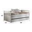 Lit de jour simple en blanc, structure en pin massif, capacité de poids de 660 lb,