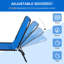 4 sièges de plage inclinables: extérieur pliable avec filet respirant - Chaise de bronzage portable bleu foncé: