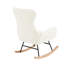 Chaise berçante en velours crème