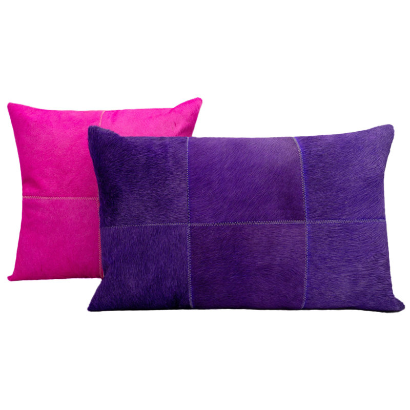Coussins décoratifs en cuir de vache Canvello