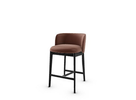 Tabourets Abrey, Tabac / doux, Noir mat