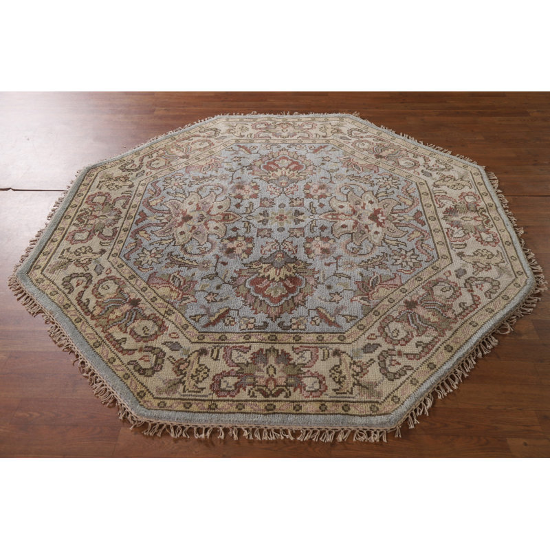 Tapis oriental traditionnel octogonal 6 x 6