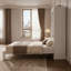 Lit escamotable simple avec armoire pliante, blanc-44789677-44789678