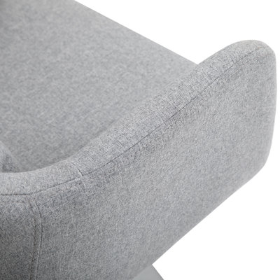 Twyman Upholstered Linen Swivel Armchair