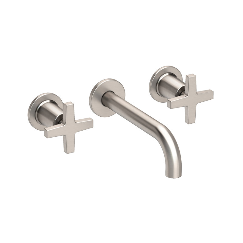 Dorrance Wall Mount Bathroom Faucet, Satin Nickel