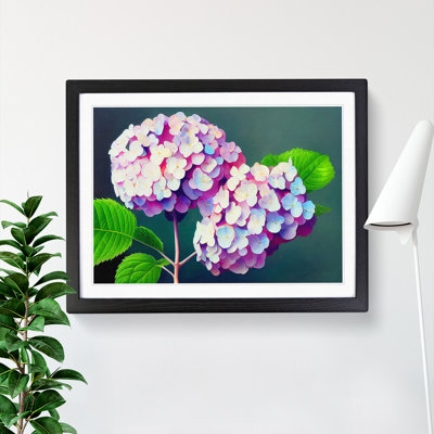Glowing Hydrangea Flowers - Framed Print
