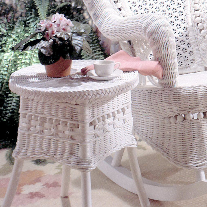 Table de bout, Blanc, 24 po