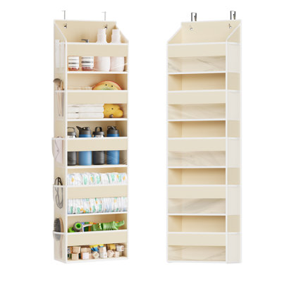 1 paquet de rangement à suspendre, 5 compartiments de rangement suspendus avec 5 poches et 10 poches latérales en filet pour la chambre à coucher, la salle de bain, le garde-manger et la chambre de bébé