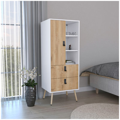 Tall Dresser, Modern Design With 2 Drawers And Ample Storage by Corrigan Studio
