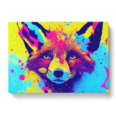 Fox Splashed Vol.3 Abstract - Wrapped Canvas