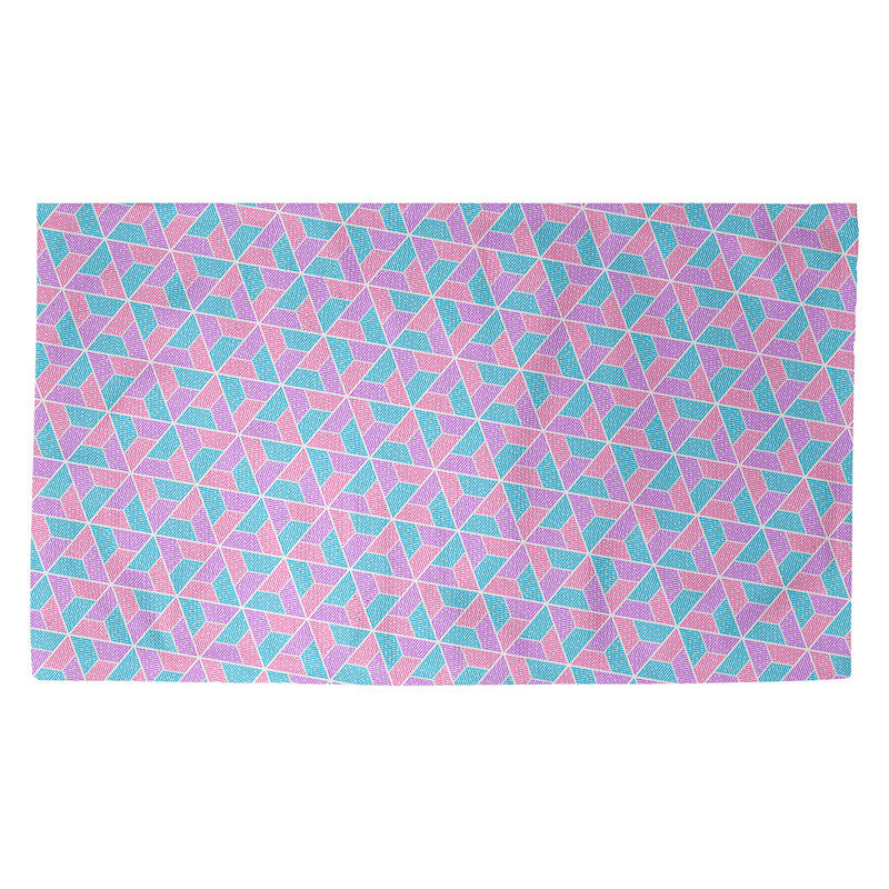 Tapis mauve/bleu/rose de la surface trapézoïdale Avicia, Rectangle 5 pi 3 po x 7 pi 2 po