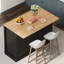 Chariot de cuisine avec plateau en bois manufacturé Tashala-1292964648