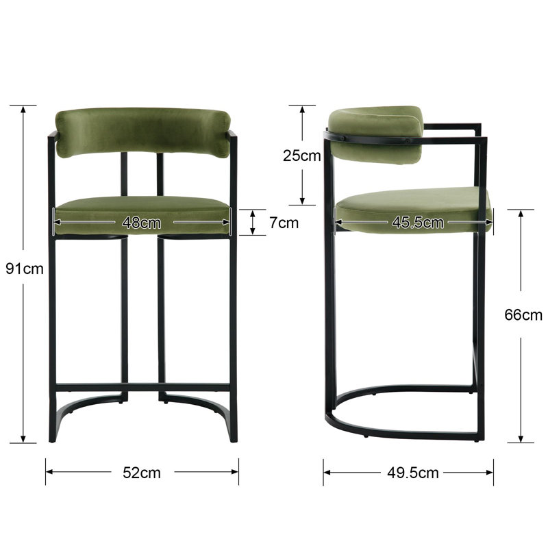Adelynn Counter Stool, Green