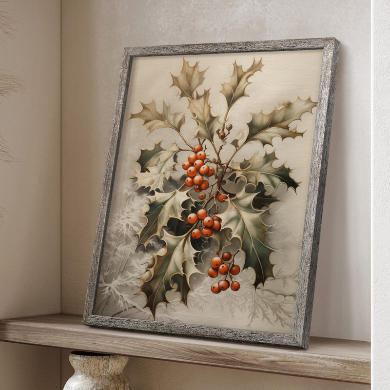 Christmas Holiday Art DCXCVIII Framed Print - Solid Wood, H 15 po x l 12 po