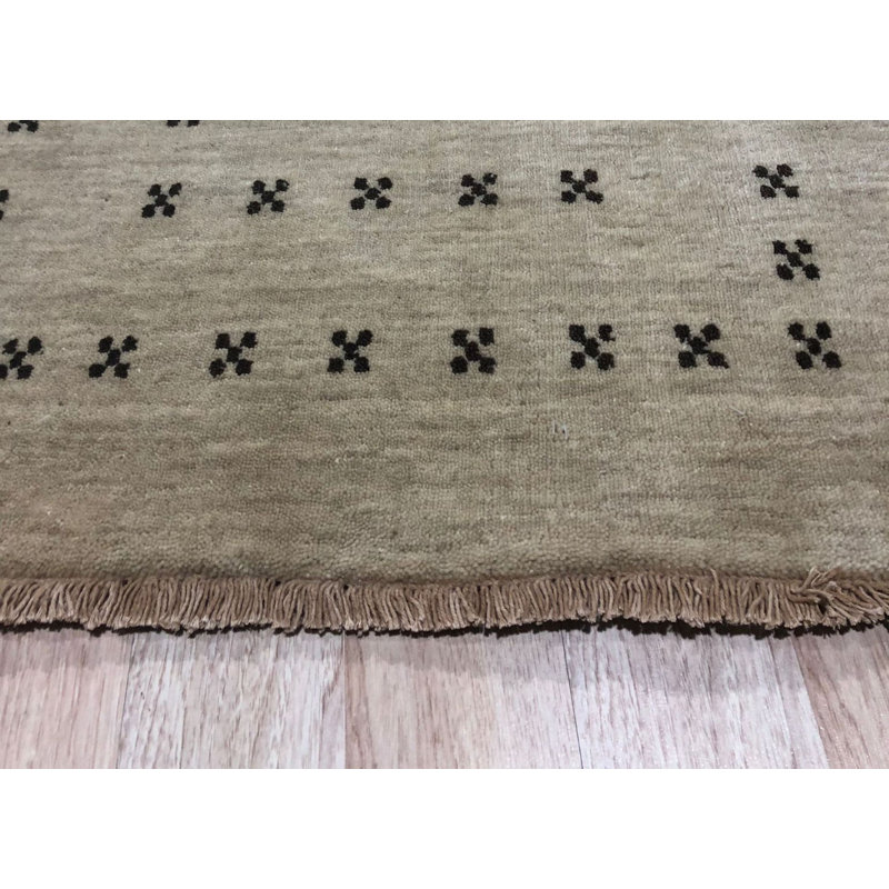 Jasmine Alluring Beige Handmade Wool Transitional Solid Area Rug, Rectangle 8' x 10'