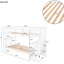 Lit superposé Twintwin avec armoires de rangement polyvalentes et garde-corps, grand escalier blanc pour la chambre à coucher